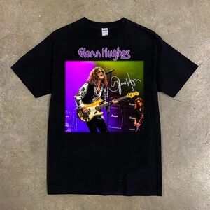 Gildan Black Graphic Short Sleeve Tee Vintage Deep Purple T-Shirt